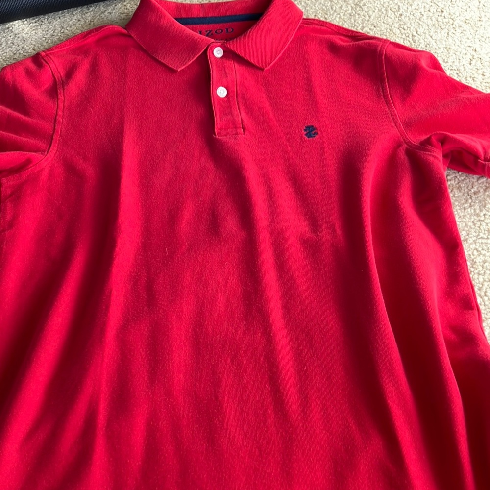 Red Izod Polo Shirt Small